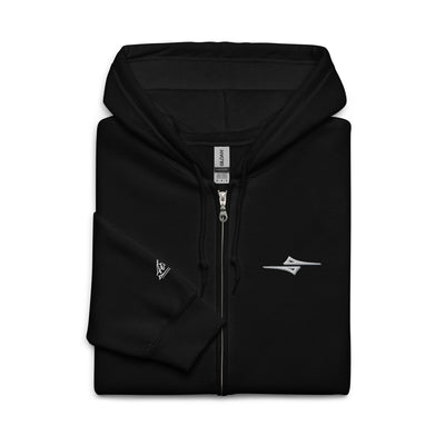  4iCe® Elite Boxing zip hoodie, black front side view