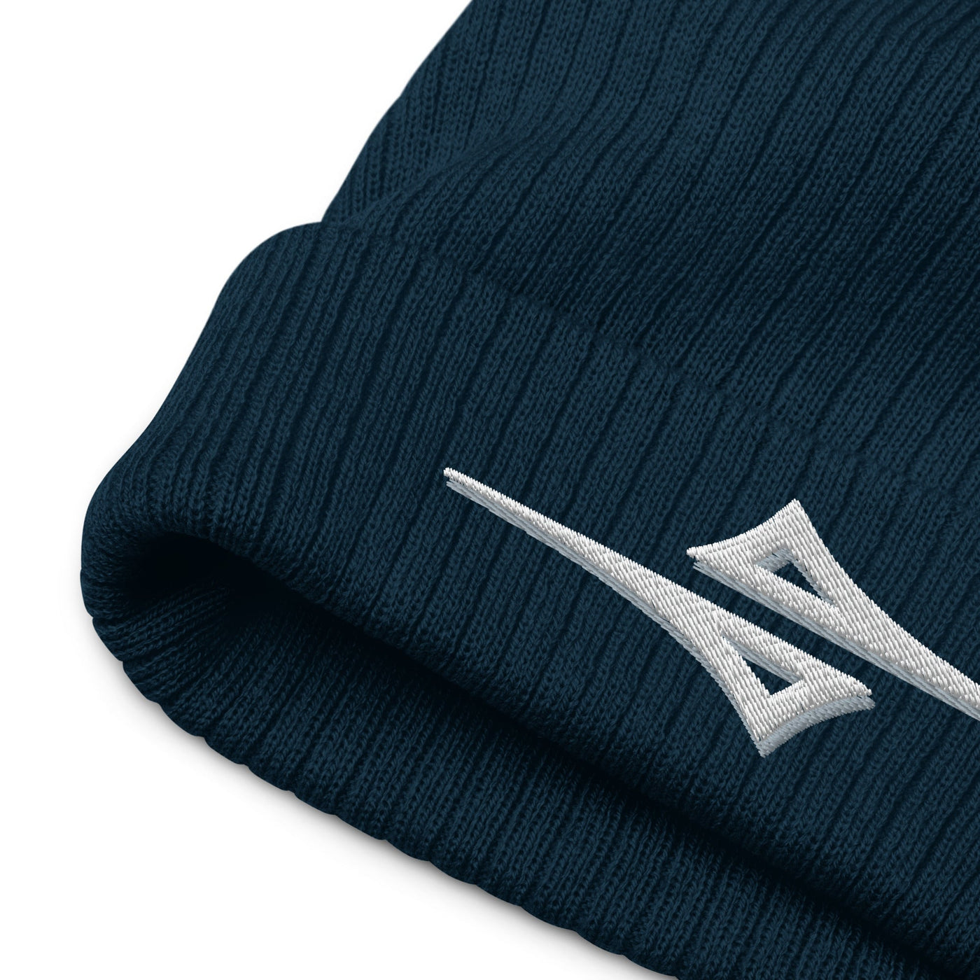 4iCe Icon blue ribbed knit beanie