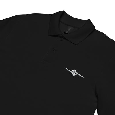 4iCe® Icon Elite Boxing black embroidered polo shirt, details