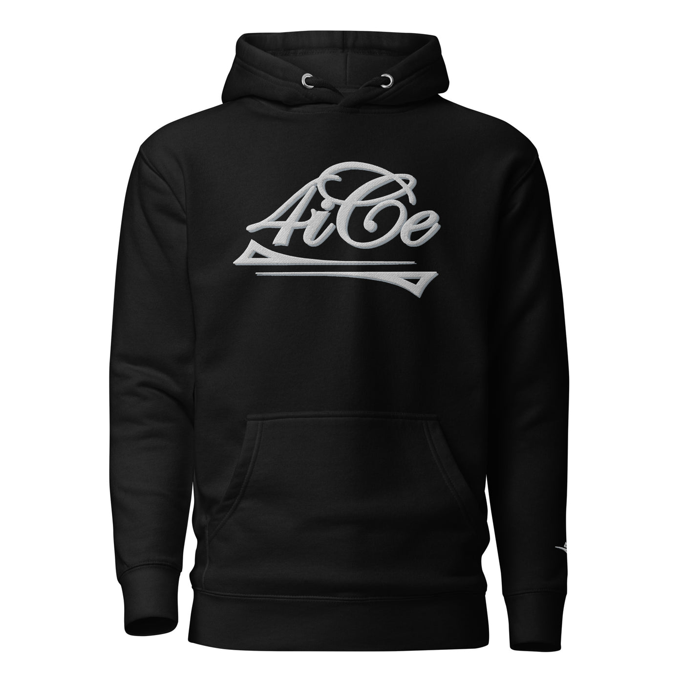  4iCe® Elite Boxing black embroidered hoodie front view