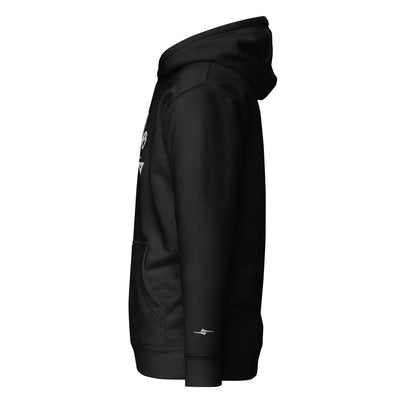  4iCe® Elite Boxing black embroidered hoodie left side