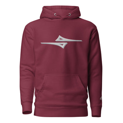 4iCe® Icon Elite Boxing maroon embroidered hoodie front view