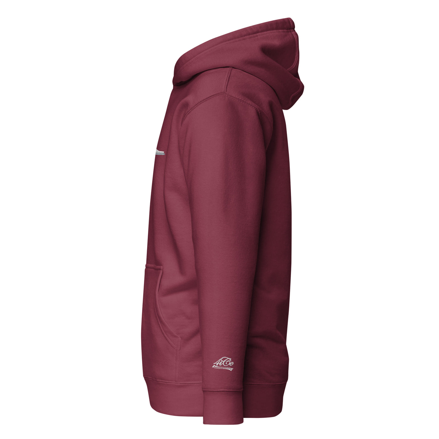 4iCe® Icon Elite Boxing maroon embroidered hoodie left view